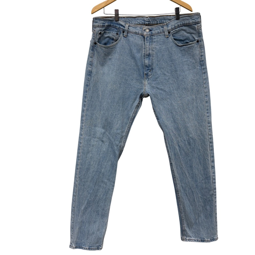 Levis 505 Regular Fit Straight Leg Light Wash Denim Jeans Mens‎ 38x33